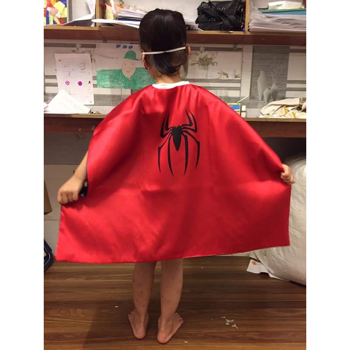 Áo choàng siêu nhân, người nhện kèm mặt nạ cho bé trai