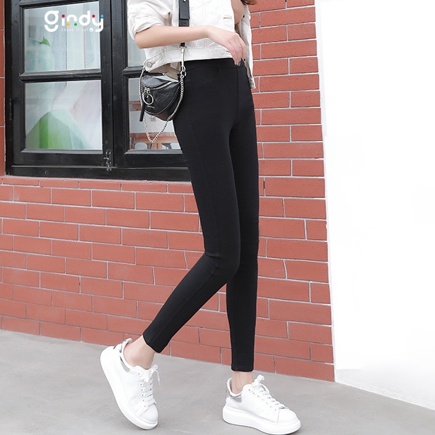 Quần legging nữ dài cạp cao co dãn tôn dáng chất umi thời trang nữ công sở sinh viên xuân hè local brand GINDY Q005