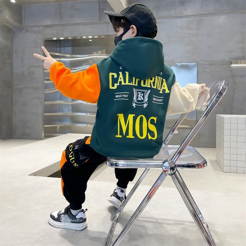 Set áo hoodie và quần dài BXPB phong cách thể thao cho bé 3-15 tuổi