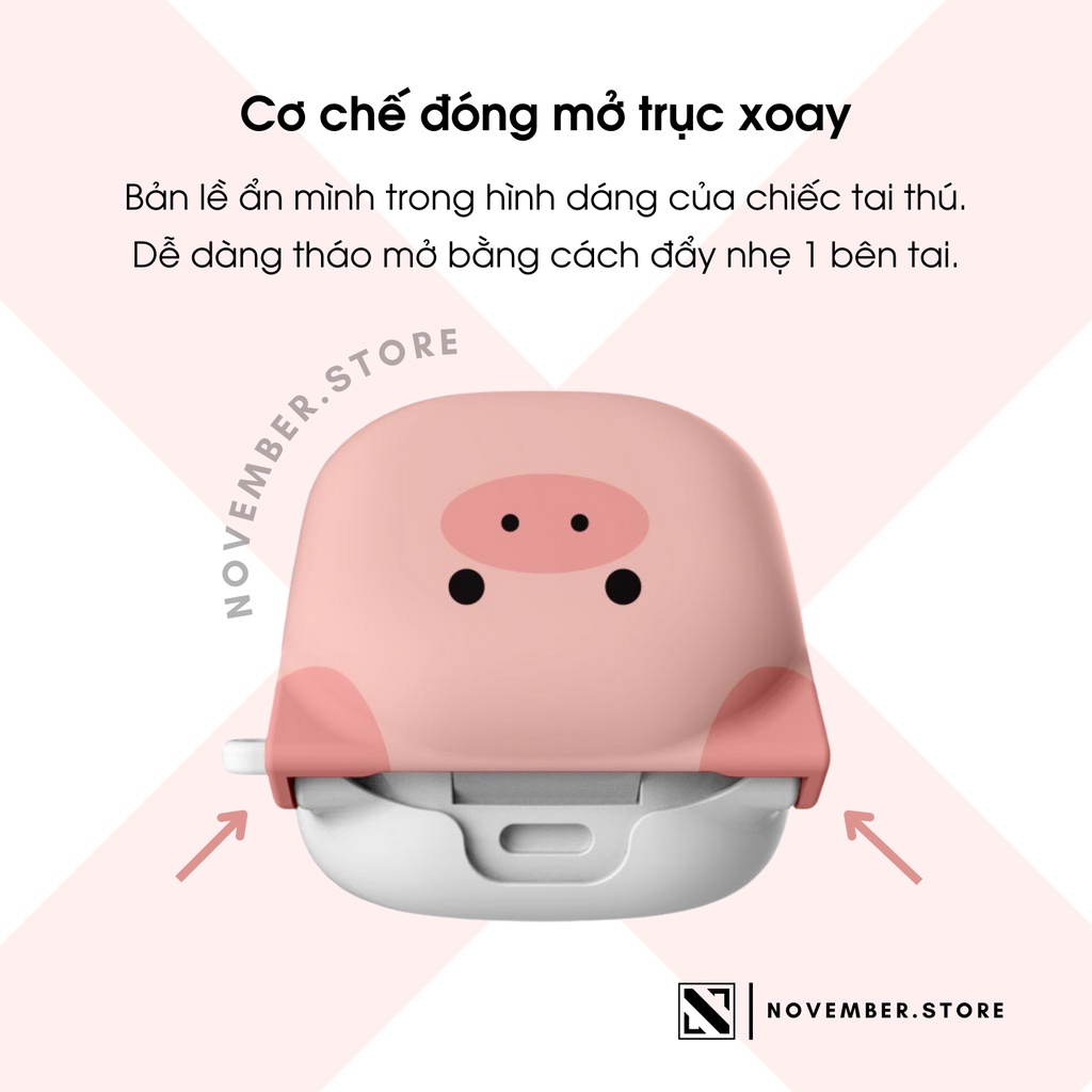 Ốp case cho Galaxy Buds2 Pro / Buds 2 / Buds Pro / Buds Live / Buds FE - BST Thú Cưng - Tặng kèm móc