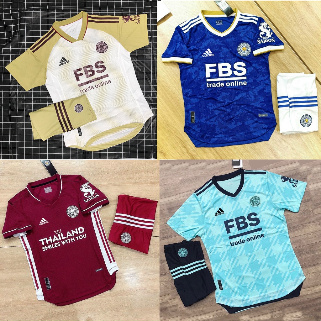 Áo Bóng Đá Câu lạc bộ Leicester City- Mẫu Xanh -Mùa Giải Mới- Vải Gai Thái Cao Cấp - Co Giãn 4 Chiều