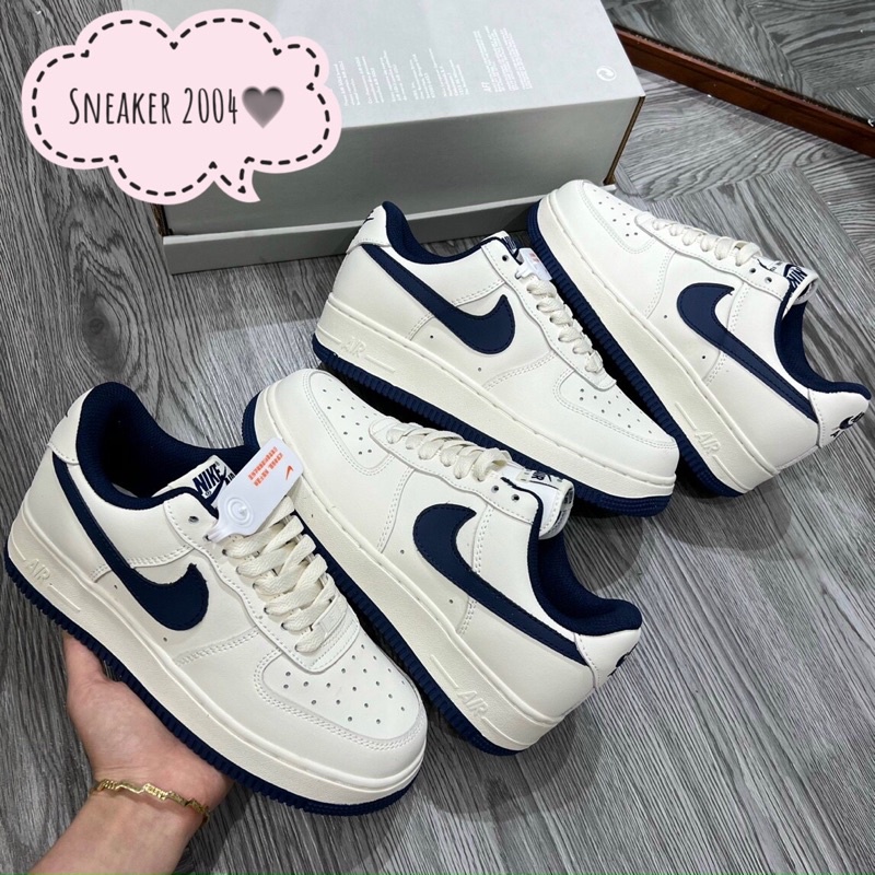 Giày Nike Air Force 1 low 07 trắng xanh ken navy bản cao cấp 1-1 full phụ kiện