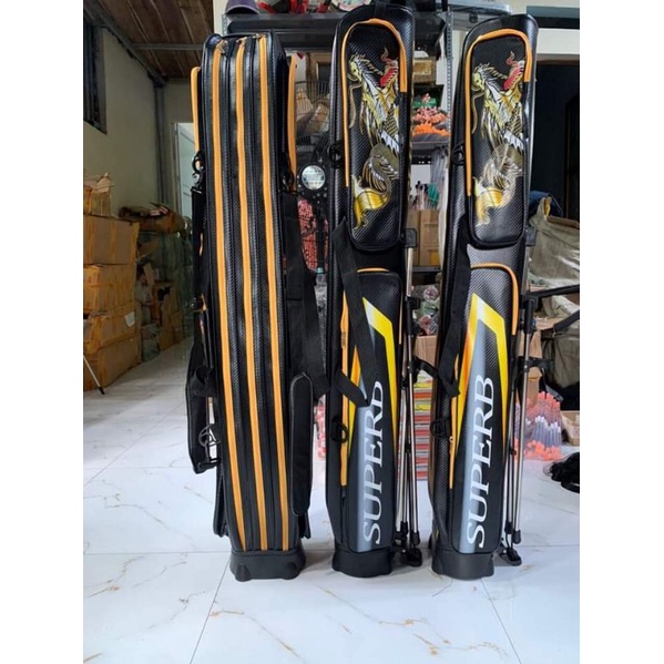 Bao đựng cần cao cấp Rồng vàng . SUPERB dạng  cứng 125cm