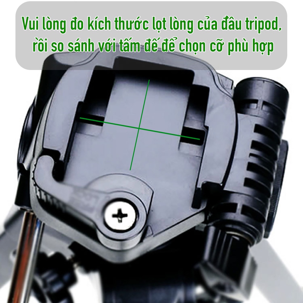 Miếng đế tháo lắp nhanh gắn đỉnh đầu tripod các loại, phụ kiện tripod gắn kẹp điện thoại máy ảnh 35mm 43mm 44.6mm