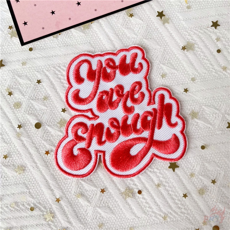 ♚ Miếng Dán Ủi Thêu Chữ Tiếng Anh Hạnh Phúc Is Power / Be Positive / Find Your Way-On ♚ 1 Miếng Dán Ủi Lên Quần Áo Hình Huy Hiệu Chữa Lành