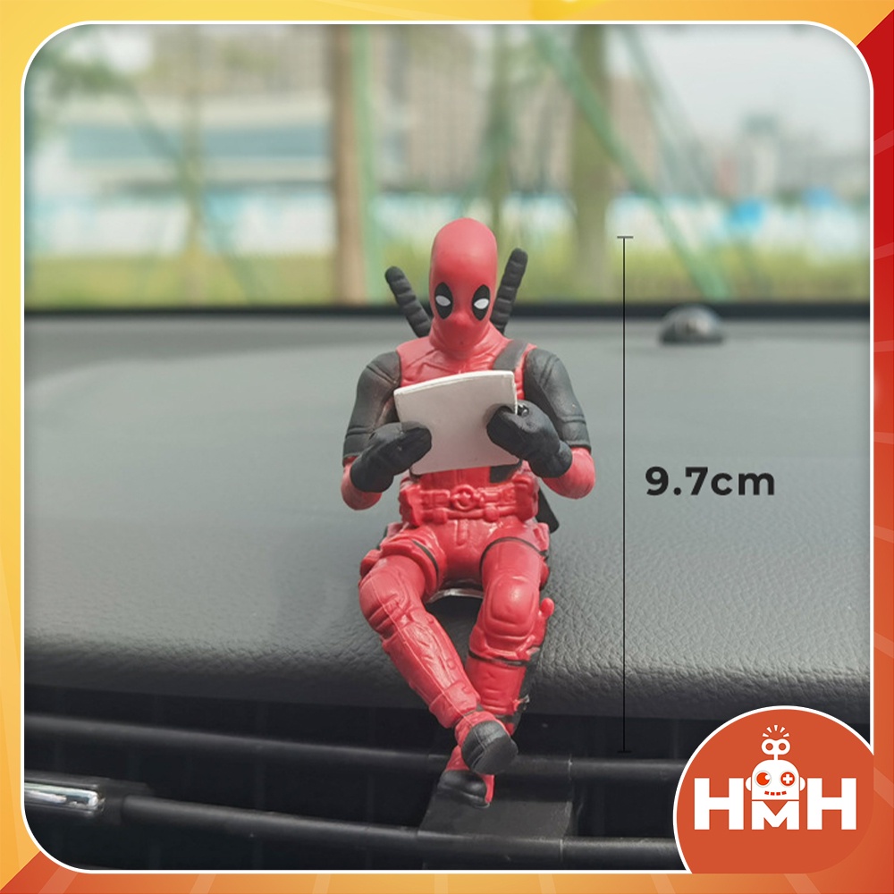 Đồ chơi mô hình Deadpool size nhỏ - Mô hình Deadpool ngộ nghĩnh trang trí xe hơi, bàn làm việc, trên màn hình máy tính