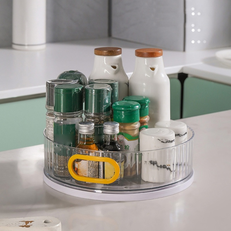 Bàn Xoay Đựng Gia Vị Mỹ Phẩm / Mỹ Phẩm / Đồ Dùng Nhà Bếp Có Tay Cầm Tiện Dụng