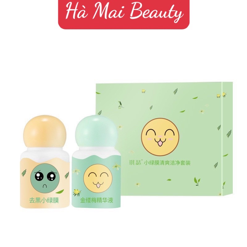 Hộp 2 lọ lăn mụn đầu đen QISE