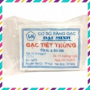 Gạc y tế tiệt trùng đại minh 20x20