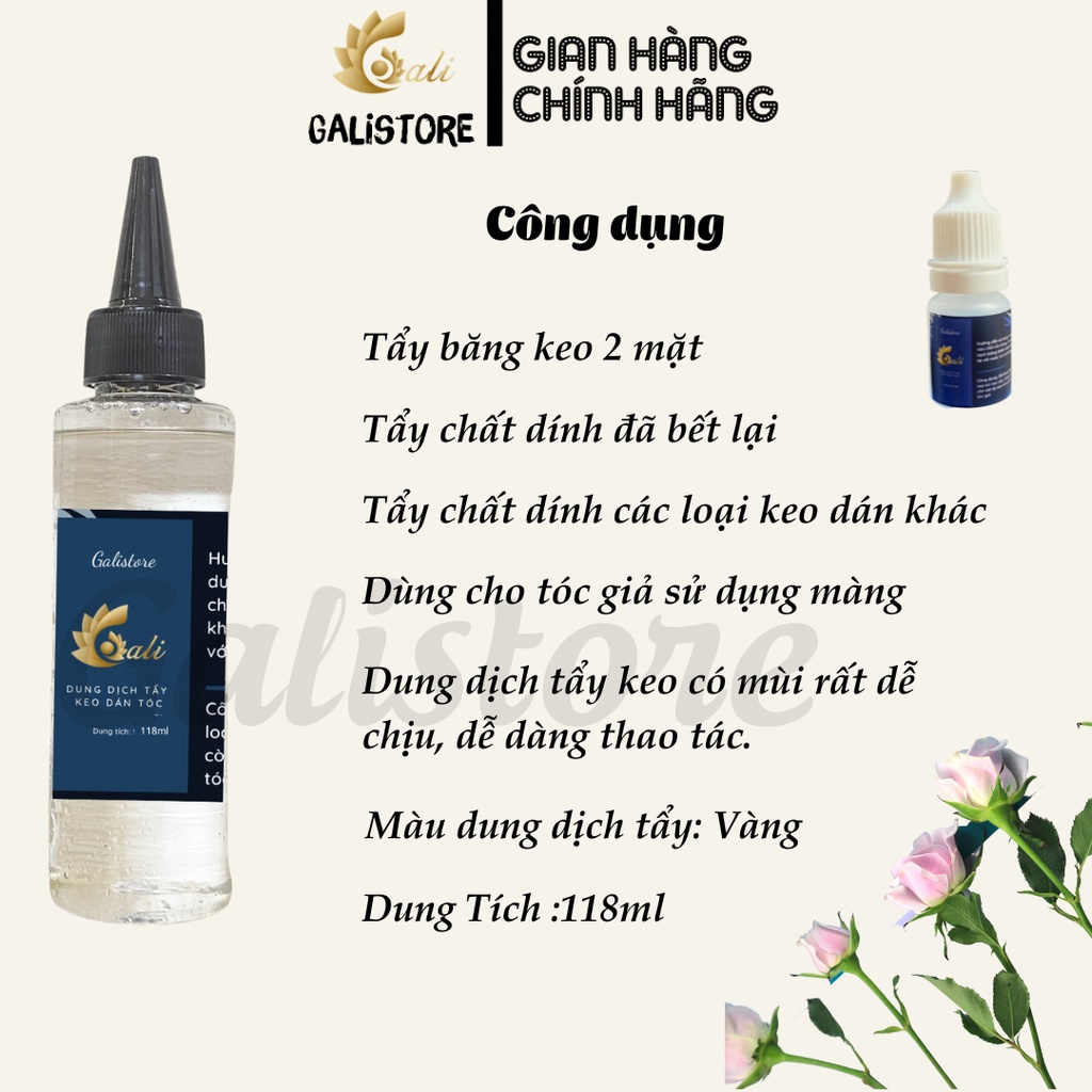 Dung dịch tẩy keo dán tóc loại lớn chuyên dụng salon cho salon 118ml  Galistore