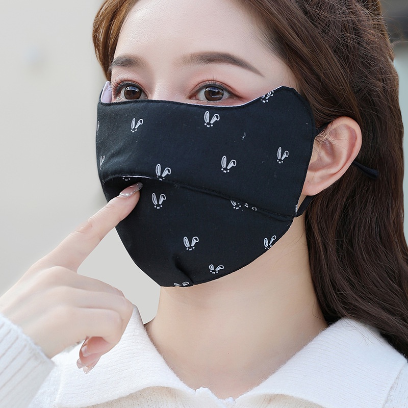 Khẩu Trang cotton Giữ Ấm Bảo Vệ Mắt Phong Cách Hàn Quốc Thời Trang Thu Đông Cho Nam Nữ