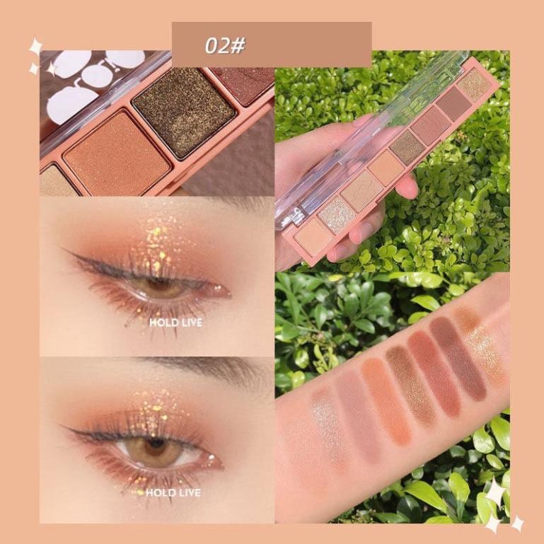 Bảng phấn mắt 8 ô Hold Live Fingertip Star Eyeshadow  tông lì, lấp lánh, lâu trôi, nội địa trung
