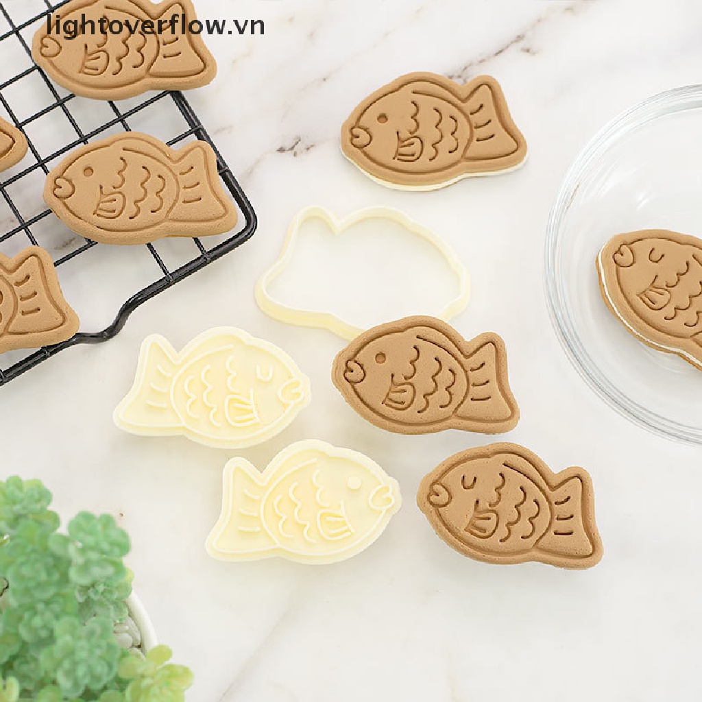 Khuôn Nhấn Cắt Bánh Quy Hình Cá Nhỏ 3d