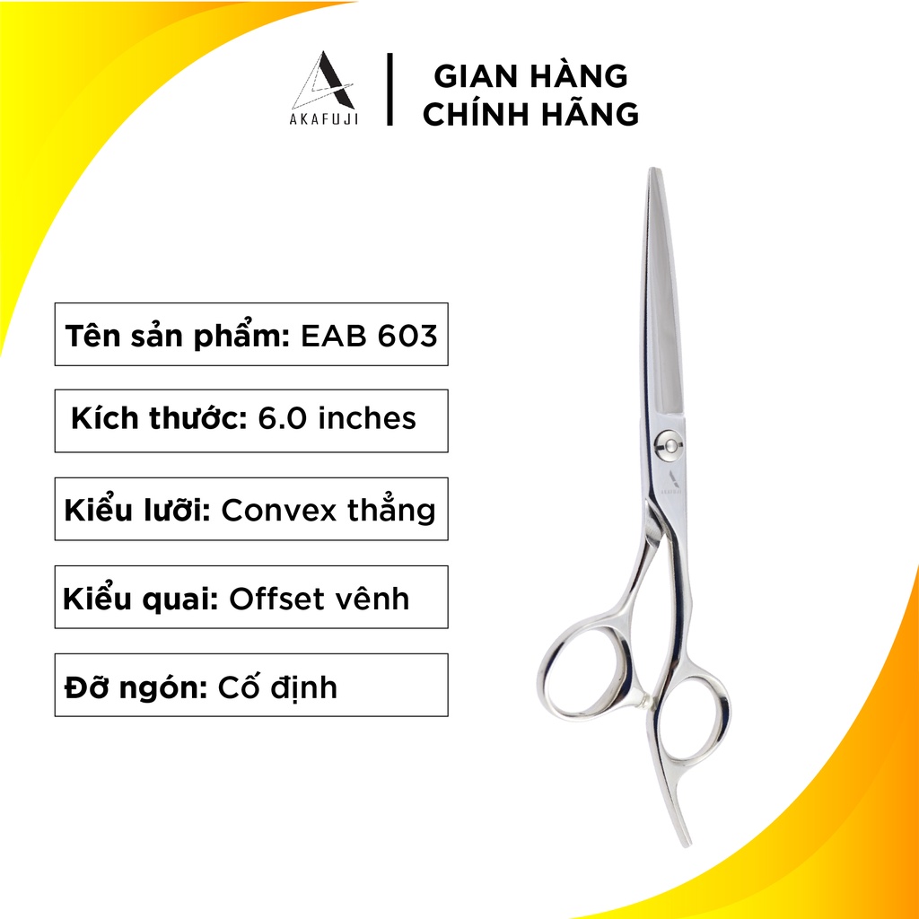 Kéo Cắt Chuốt Tóc AKAFUJI EAB 603 SIZE 6.0 inches Thép Nhật Cao Cấp  Bảo Hành 12 Tháng