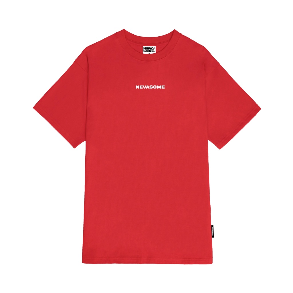 Áo Thun Oversize Local Brand NEVASOME Signature v2 Đỏ Cotton Tay Lỡ Form Rộng Nam Nữ