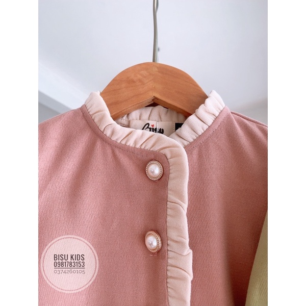 Váy công chúa bé gái dáng babydoll chất liệu nhung chéo cao cấp đủ size bé 8-32kg