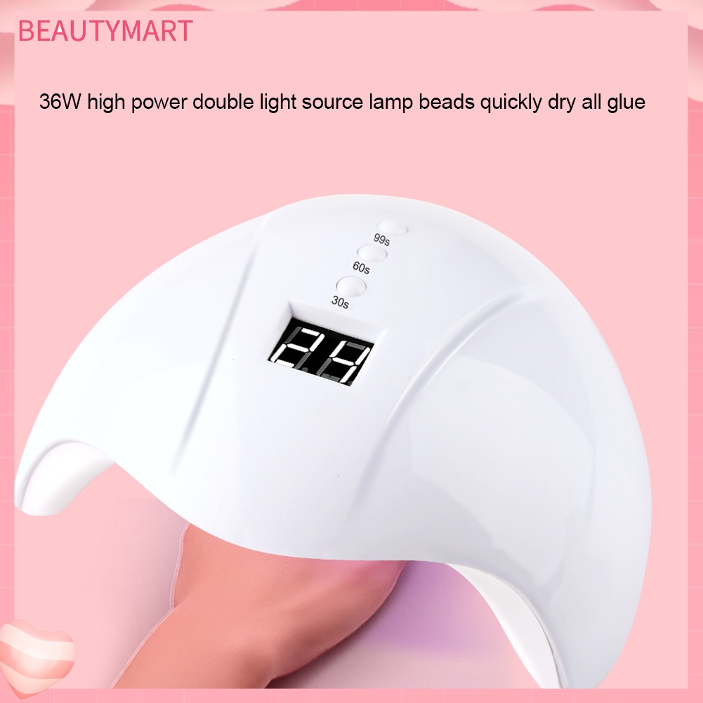 Đèn LED USB 12 Bóng 36W Hẹn Giờ Làm Khô Sơn Móng Tay