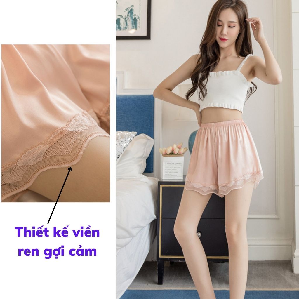 Quần mặc trong váy quần short đùi nữ chất lụa mềm mại thoáng mát JOCOSI V550