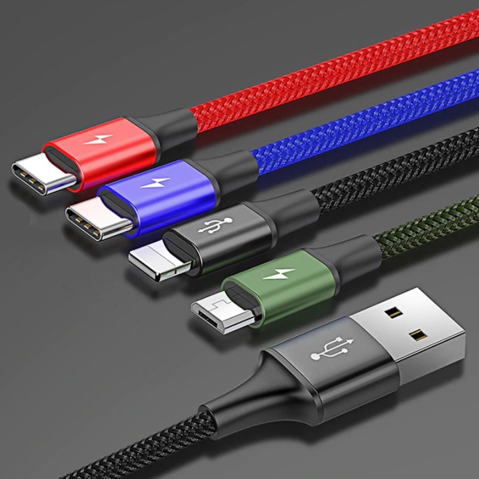 Cáp sạc Nhanh 4in1 Baseus 4 đầu Rapid 3.5A