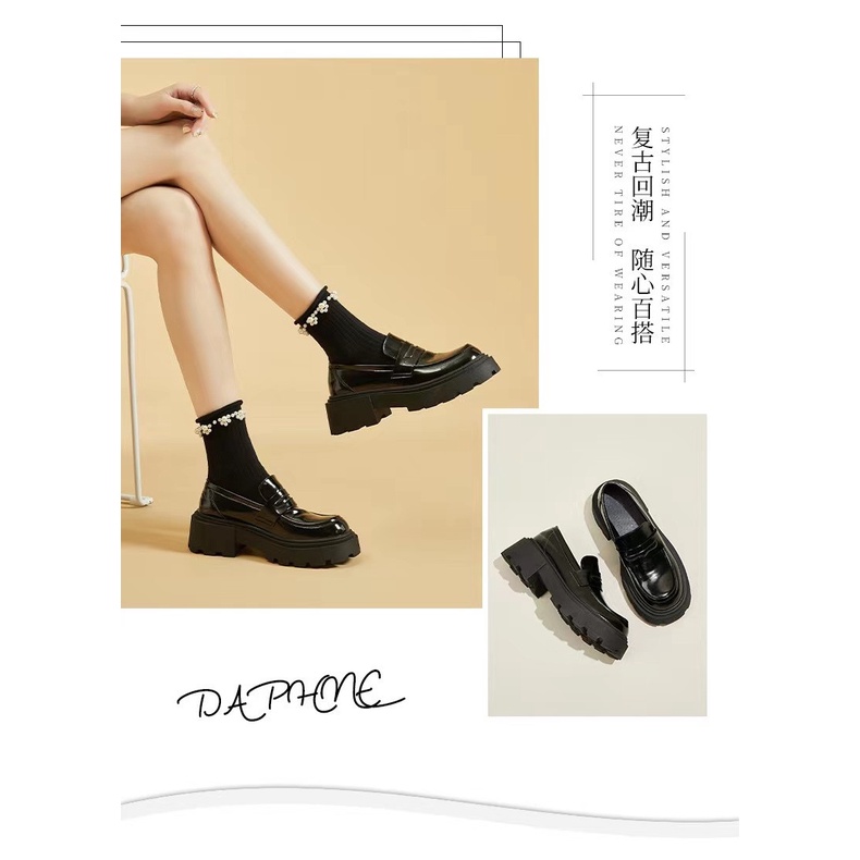 Giày Lười Da Thời Trang Cho Nữ  giày lolita