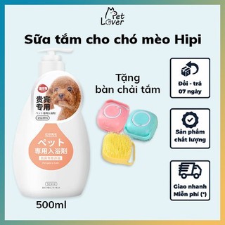 Sữa tắm cho chó, sữa tắm cho mèo Hipipet chai 500ml, sạch sâu dưỡng lông