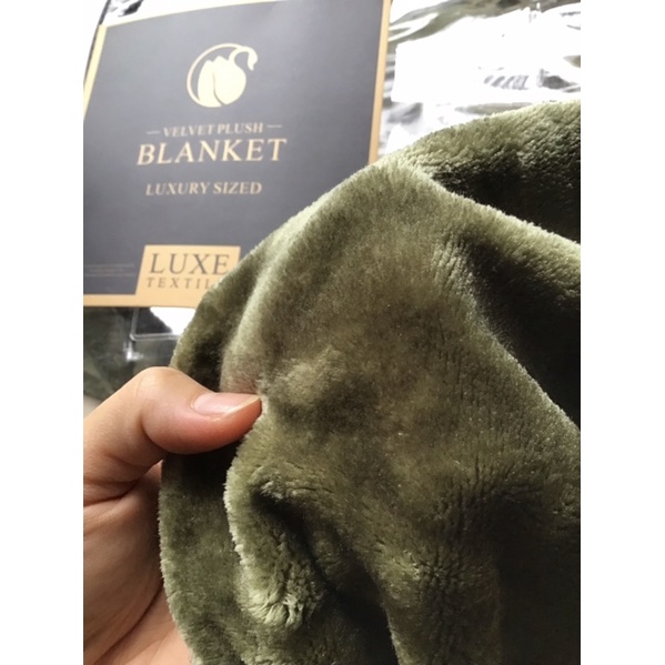 Chăn lông thỏ Blanket 2m x 2m3 nặng 2,3kg - chăn lông tuyết hàng loại 1 kèm túi đựng