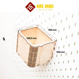 Phụ kiện bảng pegboard style ikea #4 - hộp đựng bút viết cho bảng pegboard