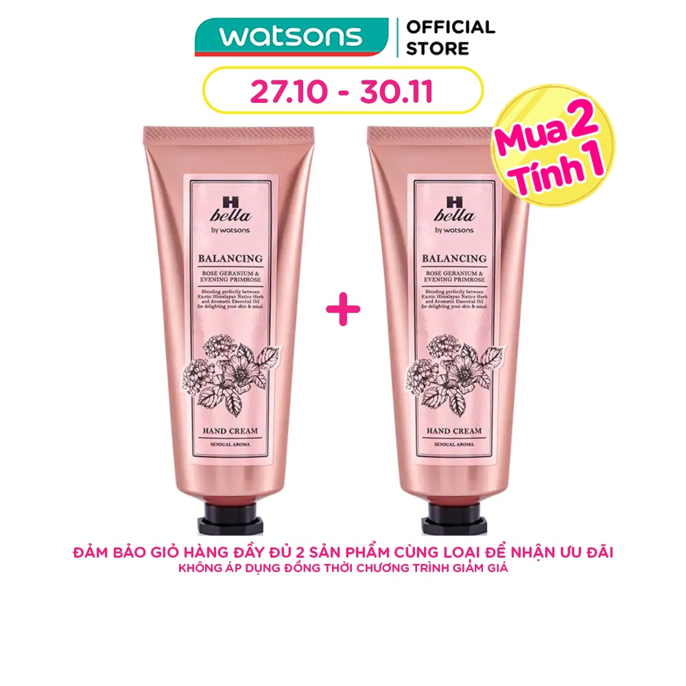 Kem Dưỡng Tay H Bella By Watsons Balancing Từ Hồng Phong Lữ & Hoa Anh Thảo 80ml