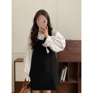 Set váy yếm kèm sơ mi