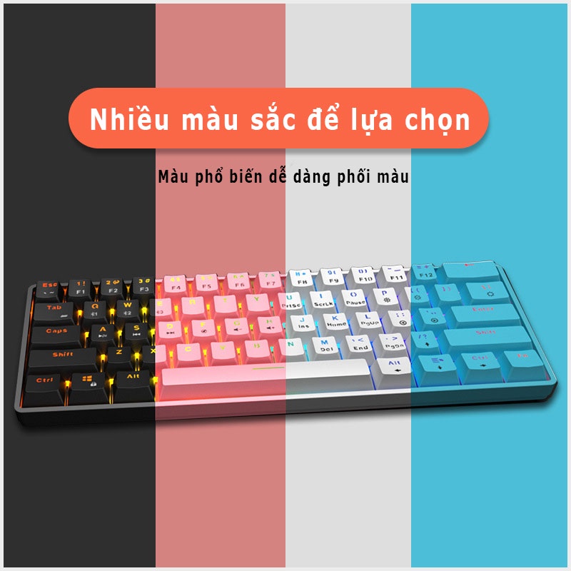 Bàn Phím Cơ Máy Tính Với 10 Chế Độ LED Khác Nhau Keyboard Blue Switch Cho Máy Tính Laptop PC Phím Phù Hợp Chơi Game