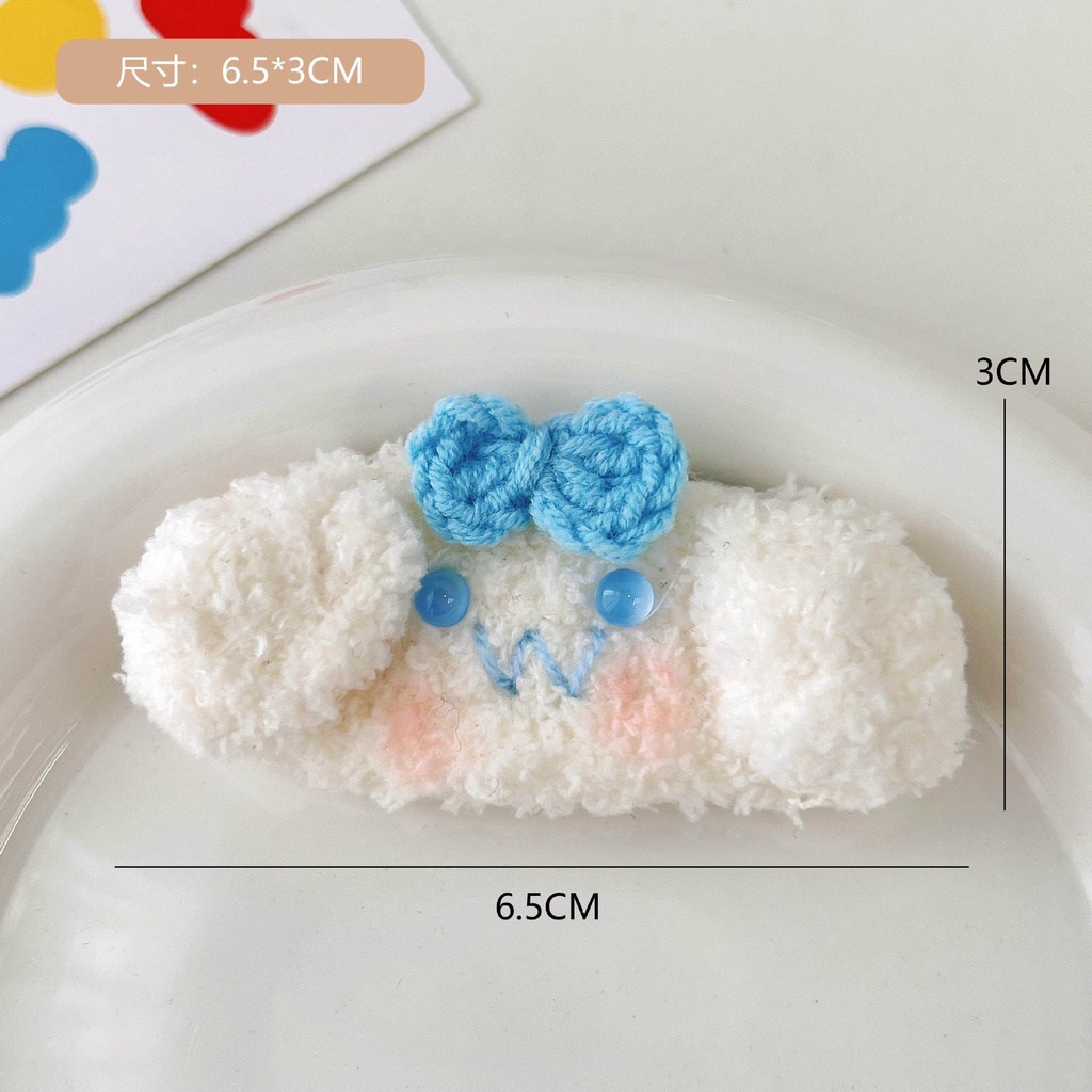Kẹp Tóc Mái Nhỏ Hình Thú Hoạt Hình Bằng Lông Nhung Dễ Thương Xinh Xắn Dành Cho Bé