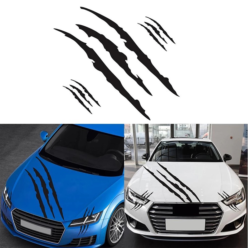 Tem Móng Vuốt Cỡ Lớn Phản Quang Dán Trang Trí Nóc Xe, Nắp Capo Xe Ô Tô Kích Thước 130x34cm