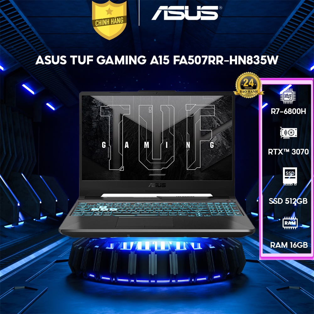 Laptop ASUS TUF Gaming A15 FA507RR-HN835W R7-6800H | 16GB | 512GB | GeForce RTX™ 3070 8GB