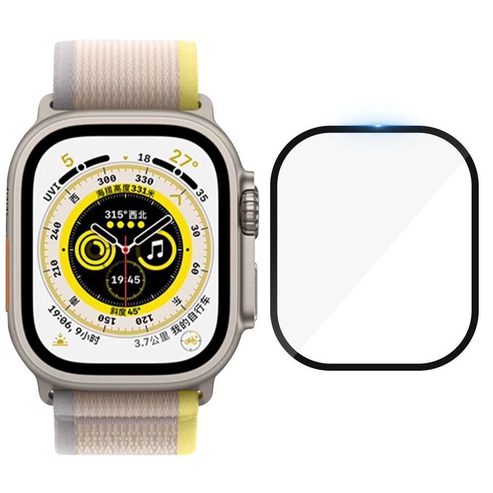 Miếng dán kính cường lực Full 3D cho iWatch Ultra 49mm Series 8 hiệu ANANK Protector Pro - hàng nhập