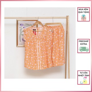 Đồ tole mặc nhà cổ sen dễ thương đồ bộ tole nữ nhiều hoạ tiết xinh xắn size 45 - 70kg