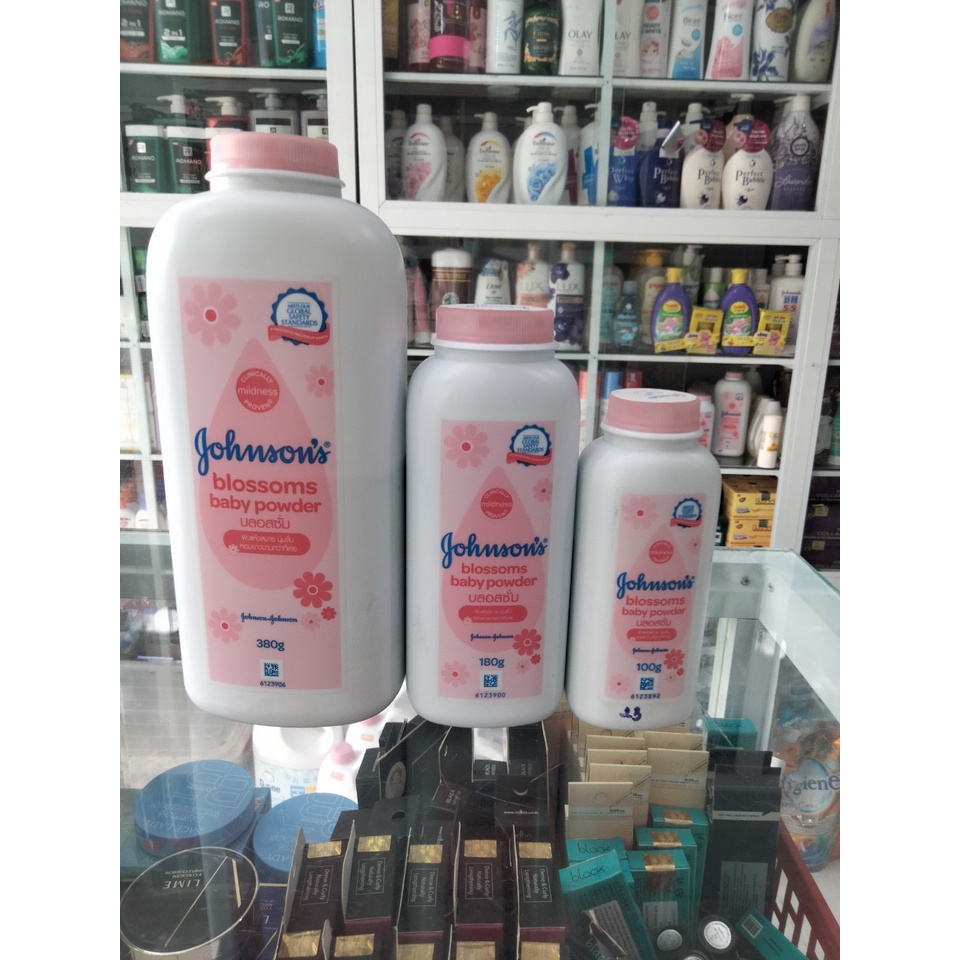 Phấn Johnson's Baby Power Siêu Thơm, Siêu Mịn Thái Hương Hoa Anh Đào Thơm Mát 65g - 100g - 180g - 380g