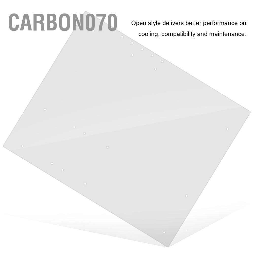 [Hàng HOT] Khung mở trong suốt Acrylic Overlock Đế bo mạch chủ máy tính DIY cho ATX Mothboard【Carbon070】