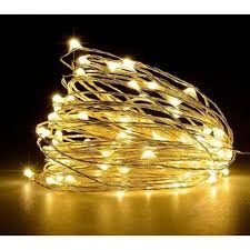Đèn led 2m mầu trắng ấm (có pin)