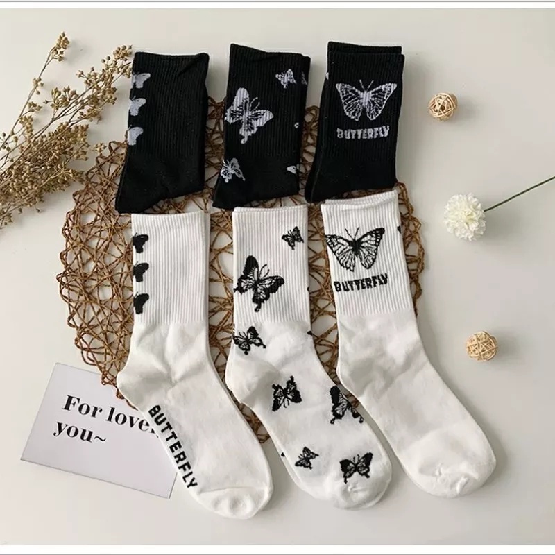 [Hot] [Vớ Ống Đính Nơ Đơn Giản Dễ Thương Bằng Vải Cotton Mềm Thoáng Khí Thoải Mái Cho Nam / Nữ] [Hàng Ngày]