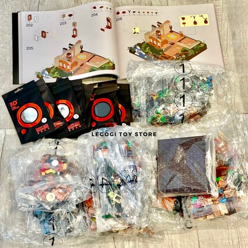 Đồ chơi xếp hình Legogi NHÀ BÊN HỒ Funwhole 1969 mảnh mô hình lắp ráp lắp ghép kiến trúc nhà trang trí phòng