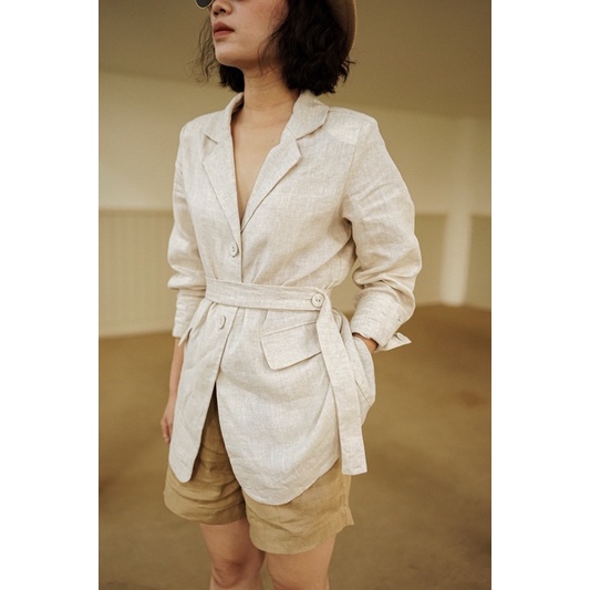 Áo khoác blazer linen - Nella Blazer - PHUTA