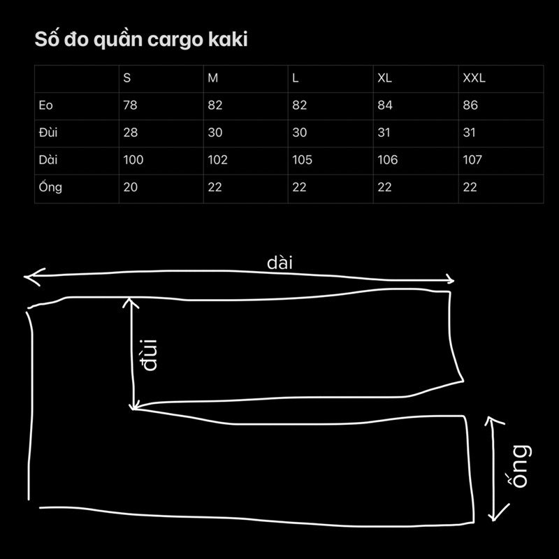 QUẦN CARGO PANT KAKI - CHẤT XỊN ĐÃ QUA XỬ LÝ