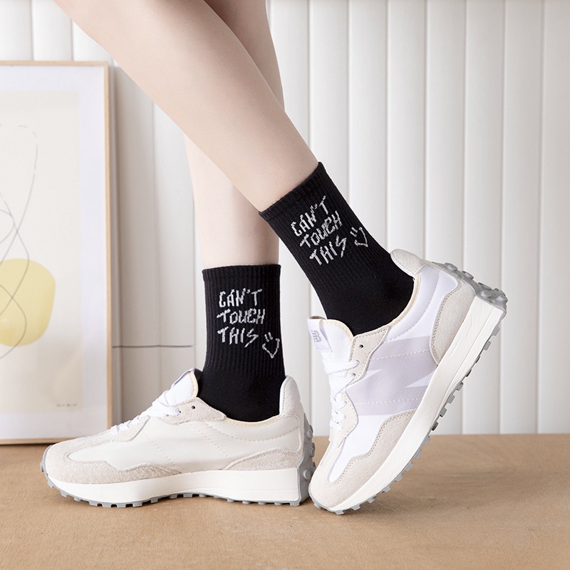 Vớ Cotton Dài Mềm Mại Thoải Mái Thoáng Khí Thêu Họa Tiết Khủng Long Graffiti Dễ Thương Thời Trang Phong Cách Hàn Quốc