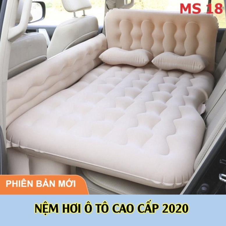 Đệm hơi, Giường hơi trên ô tô Loại chân rời tiện dụng,chất nhung cực êm min,thoải mái khi nằm ệm (Tặng kèm bơm,miếng vá)