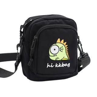 Túi Đeo Chéo Mini Đựng Điện Thoại / Chìa Khóa / Tiền Mặt Vuông Bằng Vải Canvas Dễ Thương Nhỏ Gọn Dành Cho Nam