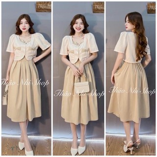 𝗩𝗶𝗱𝗲𝗼 𝗔̉𝗻𝗵 𝗧𝗵𝗮̣̂𝘁 ✔ set áo bèo mix chân váy màu lạ măt chất đẹp lắm ạ