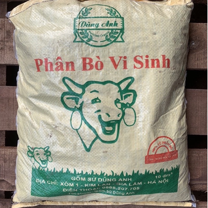 Bao 5kg Phân bò ủ hoai đã qua xử lý thích hợp bón rau, hoa, cây cảnh, làm giá thể trồng