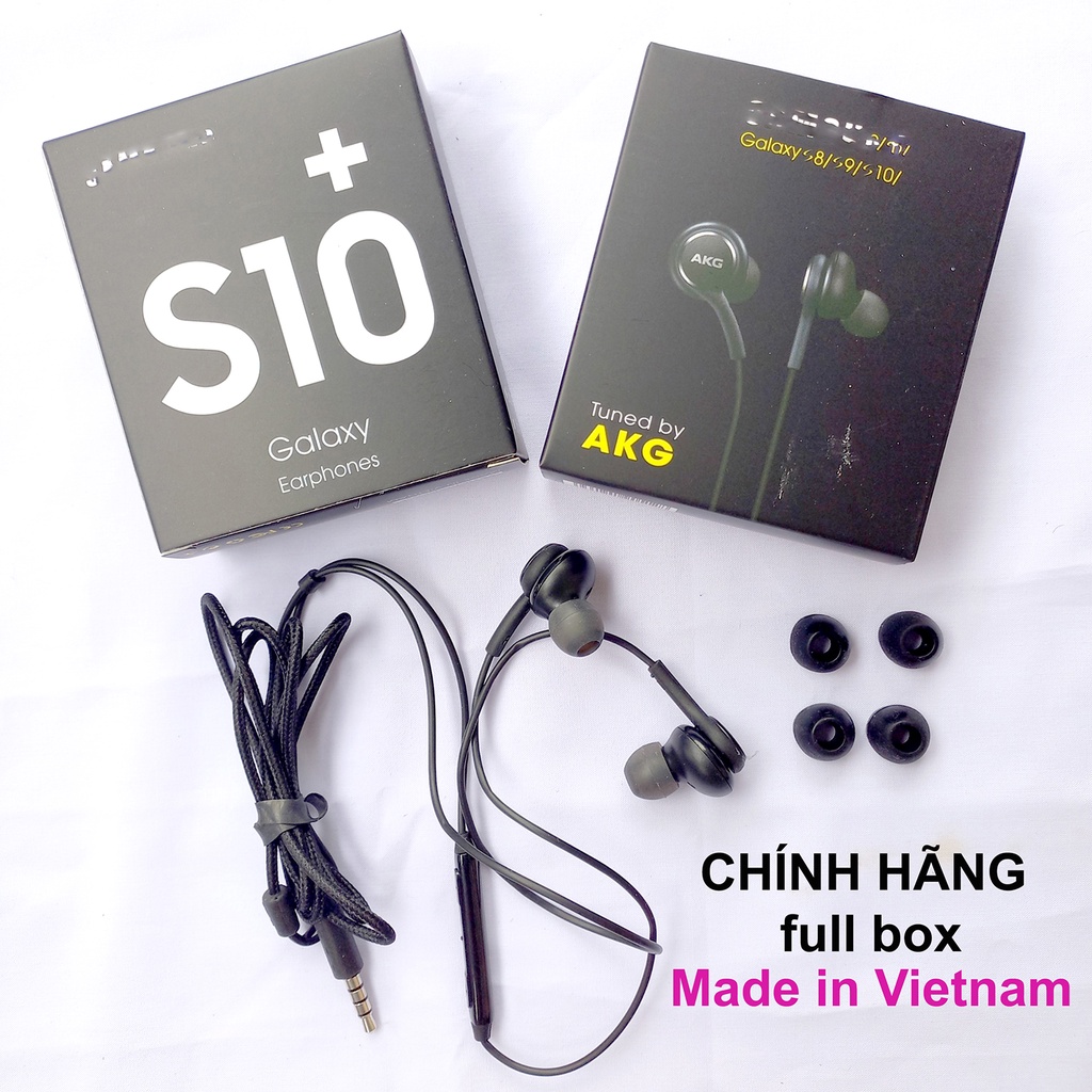 Tai nghe AKG S10+ chân 3.5mm hàng Việt Nam FULLBOX bảo hành 6 tháng kèm núm dự phòng chính hãng, âm chuẩn bass căng