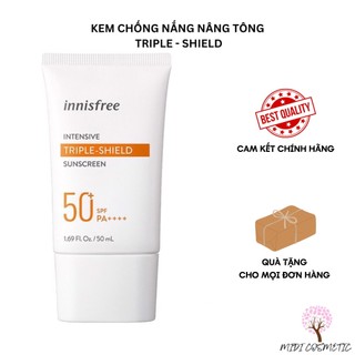 Kem Chống Nắng Lâu Trôi Làm Sáng Da Innisfree 50ml Intensive Triple Shield Sunscreen SPF50+ PA++++ 50ml