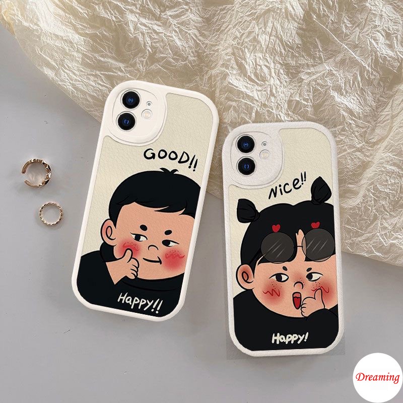 Ốp lưng điện thoại cho Redmi Note 11 11S 10 10S 9S 9 8 7 10C 10A 9C 9A 9T X3 NFC GT M3 Pro 5G 4G Oval Big Eye Soft Phone Case Motif Good Boy Nice Girl